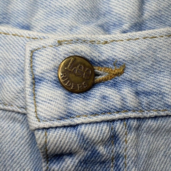 Vintage Lee Jeans Size 14 Long Relaxed Riders Tapered Light Blue 80s Mad… - Picture 4 of 9